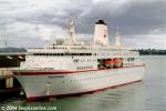 ID 1378 DEUTSCHLAND (1998/22496grt/IMO 9141807. Renamed WORLD ODYSSEY) berthed at Queens Wharf during her maiden visit to Auckland, New Zealand.